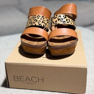 Tan and Leopard Women's Sandals